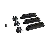 48mm 50mm 52mm Single Coil Pickup Cover Two Tone Knobs With Switch Cap Kit For Electric Guitar Black Color Guitar Tone Knobs