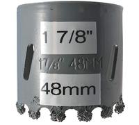 48mm Carbide Hole Saw Bit Concrete Hole Saw 48mm Carbide Hole Cutter Drill Stucco Brick Fiberglass Reinforced Plaster And Ceramic Tile Saw Through Drywall And Cement Block For Pipes and Conduit