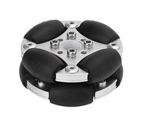 48mm Double Aluminum Alloy Omni Directional Wheel, Omni Wheel for Robot, 360° Rotatable Dual Row Roller Wheel with Nylon and TPR Rollers, for Robotic Competition, RC Accessories,