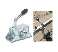 48mm Jockey Wheel Clamp Heavy Duty Bracket - Zinc Plated Split Clamp for Trailer, Caravan, Camper, and RV Prop Stand Holder