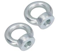 48mm Lifting Eye Nut Fastener 8.6 Ton S.W.L Zinc Plated 90mm Diameter 2pc
