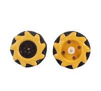 48mm Mecanum Wheel, Smart Omni Wheel Large-angle Drift Robot Car Parts OmniDirectional Rotational Wheel DIY Toy Components(One Pair)