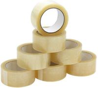 48mm X 40M Clear Packing Tape Parcel Packaging Stationary Buff Carton Sealer - 72