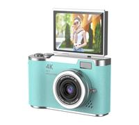 48MP 1080P Digital Camera with 2.4'' Flip Screen and 18X Zoom, 4 Hour Long Battery Vlogging Camera for Teens, Beginners, Built-in Games and Filters for Travel, Youtube, TikTok (Green)