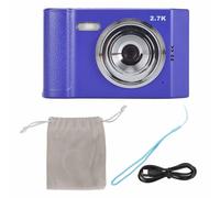 48MP 2.7k Digital Camera, Digital Camera, 8x Zoom Digital Camera with Large Battery, Slim Compact Design for Travel, Parties, Graduation (Blue)