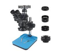 48MP 2K 60FPS USB Video Camera Industrial Lab Simul Focal Magnification Continuous Zoom 7X 50X Stereo Trinocular Microscope(4K Small bracket)