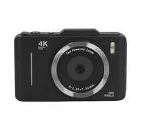 48MP 4K Digital Camera, 2.8 Inch IPS HD Screen, 16X Digital Zoom, Autofocus Portable Video Camera with Microphone, Speaker, Music Player, for Travel Vlogging (Black)