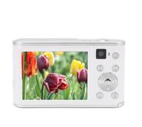 48MP 4K Digital Camera 2.8in IPS Screen with Dual Camera, Compact Travel Video Camera with Webcam Function for Recording Memorable Experiences, 700mAh Battery (White)