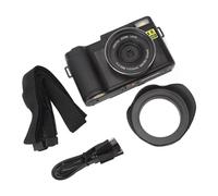 48MP 4K Digital Camera, 52mm Interface Face Beautification Function 16x Zoom 3-inch Flip Screen Auto Focus Smart Digital Camera for (Black)