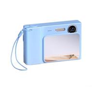 48MP 4K Digital Camera Compact Design For Students And Travel Dual Lens Support 64G Memory Card Multiple Modes White Black Gray Pink Blue Options(Blue)