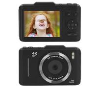 48MP 4K HD Digital Camera, 2.8in Display Autofocus 16X Zoom Portable Smart Home Camera for Travel Vlogging (Black)