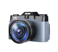 48MP Beginner Digital Camera For Photography 4K Selfie Vlog Camcorder Auto Focus Video Camera Wide Angle Vintage Photo Recorder(128G TF Card,Silver)