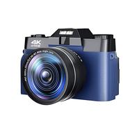 48MP Beginner Digital Camera For Photography 4K Selfie Vlog Camcorder Auto Focus Video Camera Wide Angle Vintage Photo Recorder(NO TF Card,Blue)