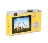 48MP Digital Camera, 1080P Vlogging Camera with 16X Digital Zoom, Dual Lens 2.4inch HD Digital Camera with Multi Color Filters, Smart Selfie Camera for Student Kids (Yellow)