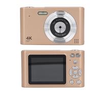 48MP Digital Camera 2.5K HD Dual Camera 16x Zoom Auto Focus Smart Digital Camera Vlogging Camera for Home Travel (Gold)