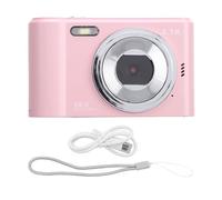 48MP Digital Camera with HD Screen and 8X Zoom, Autofocus Portable Camera for Kids, Students. Ideal for Daily Recording, Easy to Use, Small Size, Full Color Images, Supports (Pink)
