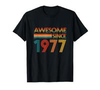 48nd Birthday Men Women Retro Awesome Since 1977 T-Shirt