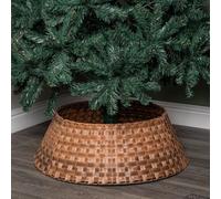 48Or70Cm Samuel Alexander Large Kd Plastic Wicker Rattan Woven Christmas Tree Skirt In Brown
