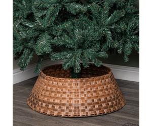 48Or70Cm Samuel Alexander Large Kd Plastic Wicker Rattan Woven Christmas Tree Skirt In Brown
