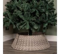 48Or70Cm Samuel Alexander Large Kd Plastic Wicker Rattan Woven Christmas Tree Skirt In Grey
