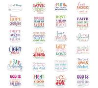 48Pack Inspirational Fridge Magnets Bible Verse Magnets Locker Magnets Motivational Quotes Magnets Religious Jesus Phrase Scripture Refrigerator Magnets for Whiteboard School (Biblical Style)