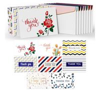 (48Pack) Thank You Cards Set with Envelopes, Thank You Notes Sticker Greeting Gift Birthday Card Bridal Baby Shower, Wedding,Engagement, Birthday, Business, Graduation,Funeral