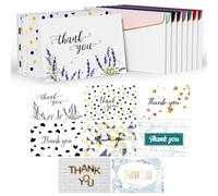 (48Pack) Wedding Thank You Cards Set with Envelopes, Thank You Notes Sticker Greeting Gift Birthday Card Bridal Baby Shower,Engagement, Birthday, Business, Graduation,Funeral