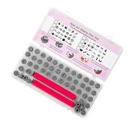 48pc Art Stamp: Silicone Stamps with Slip-Proof Base for Home & Salon Manicures Nails Art Stamper Set