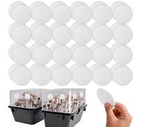 48pcs 2.5 Inch Monotub Adhesive Filter Disks, 0.12 Inch Thick Mushroom Pads Filtration Patch Replacement Mycology Discs Growing Supplies Accessories