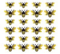 48PCS 3D Bee Stickers, Removable Yellow Bee Decor for Party Supplies, Little Bees Cutouts for Crafts Kitchen Window Decors, Honey Bees Themed Party Wall Decal - 2 Sizes