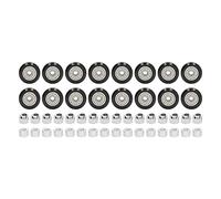 48PCS 3D Printer Pulley Wheel Set, Stable Low Friction POM Precise Steel Pulley Set, Silent Design with Durable Bearings, for Most 3D Printers in Printing Shop, Includes 16PCS Whee (Black Pulley)