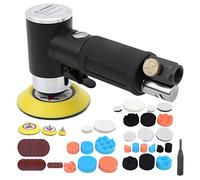 48Pcs Air Sander, Black Eccentric Air Sander, Pneumatic Sander Air Sander, Pneumatic Sander Pneumatic Car Waxing Polishing Sanding Machine at-1500H48, with Strong Force, for (#3)