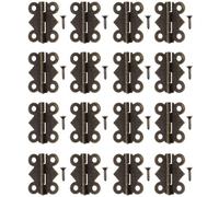 48pcs Antique Butterfly Mini Hinges for Wooden Boxes, Four Hole Iron | Green Finish, Easy Install and Rust Resistant, Compatible Screws Included for Shoe Cabinets and Wardrobes