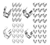 48pcs Assorted Spring Terry Clips, Metal Wall Clips Storage Grip Wall Mounted Storage Hangers Tool Holder Tidy, Tool Organizer for Garages Sheds Yards Cupboards Garden, 22/23/32/35mm