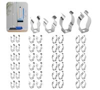 48PCS Assorted Spring Terry Clips, Wall Mounted Tool Metal Clips for Hanging Tools Wall Storage Heavy Duty Garden Tool Holder Hooks for Shed Garage Brooms Pipes Rakes DIY Various Sizes