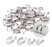 48pcs Assorted Various Size Wall Mounted Tool Spring Terry Clips,Tool Clips Storage,Tool Holder Wall Clips Heavy/Light Duty - Garden Tool Tidy for Shed (DIY Clips Springs Assorted)