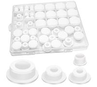 48PCS Bathtub Jet Covers Silicone Hole Plug, Multi-Size Tub Drain Stoppers for Bathtub, Sink - Leak-Proof, Flexible, Fit for 12mm 14mm 16mm 22-23mm Bathtub Hole (4 Sizes, 12 Each)