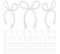 48Pcs Bow Cake Topper Not Easy to Fade Cupcake Decoration Bow Suitable for Party Christmas