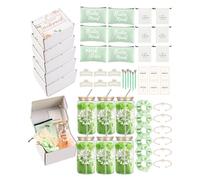 48Pcs Bridesmaid Proposal Gifts, Bridal Shower Gifts Set Include 16 Oz Ice Coffee Cups Makeup Bags, Will You Be My Bridesmaid Maid of Honor Gift (Green)