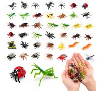 48PCS Bugs Toys, Insect Toys, Mini Beasts Set of Realistic Soft Rubber Insects, Educational Learning Resource, Ideal for Nature Exploration, Durable and Safe Material