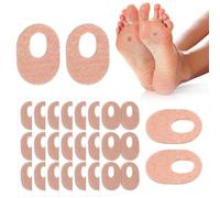 48pcs Callus Pads Soft Oval Shape Corn Pads Felt Callus Cushions Adhesive Corn Protectors Metatarsal Corns Cushion Self-Stick Foot Care Pad for Men Women Feet Toes Pain Relief Bunions