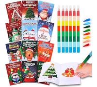 48Pcs Christmas Coloring Book for Kids with Crayons, Christmas Activity Books Mini Coloring Books Bulk DIY Art Drawing Book Set Xmas Stockings Goodie Bags Stuffer Filler Beautiful Holiday Designs