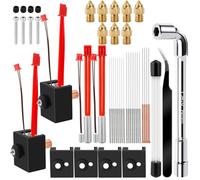 48Pcs Ender-3 S1 Hotend Kit, High-Temp Dual-Metal Throat 3D Printer Parts - Heating Block, Nozzles & Cleaning Tools for Ender-3 S1/Pro/Plus, CR-10 Smart Pro, Sermoon V1/V1 Pro & Sprite Extruder