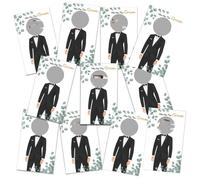 48Pcs Find The Groom to Win Bridal Shower Scratch Off Game, Cute Wedding Shower Games Cards Who is The Groom, Partys Decorations for Brides and Grooms 9x5cm