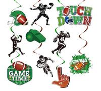 48Pcs Football Hanging Swirls Rugby Party Decorations Supplies, Hanging Spirals Football Theme Party Decor, Wall Ceiling Hanging Banner Football Locker Decorations for Football Birthday Party