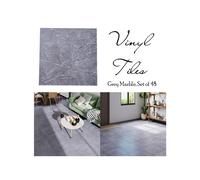 48Pcs Grey Stone Effect PVC Flooring Tiles