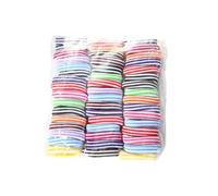 48pcs Iridescent Seamless Hair Ties for Women, Cloth Elastic Rings | No Snagging, Bulk Value Pack, Multi-colour Assortment, for Braids, Ponytails, Gatherings, Sports and Workouts
