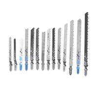 48Pcs Jig Saw Blades Set,HSS Jig Saw Blades,Shank Black and Decker Jigsaw Blades Metal Cutting Blade T Shank Metal Universal Fine Mddle Tooth Kit Cutting Tools