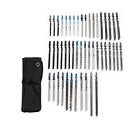 48Pcs Jigsaw Blade, T Shank High Speed Steel Reciprocating Sabre Saw Cutting Tool with Storage Bag for Cutting Wood, Plastic and Metal