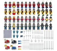(48PCS Medieval Knights) 48PCS Medieval Knights dragon soldiers building castles MiniFigures Fits Lego